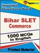 Bihar SLET Commerce Test Book in English - Objective MCQ