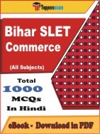 Bihar SLET Commerce PDF Book In Hindi