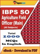 IBPS SO Agriculture Field Officer Main PDF Book In English