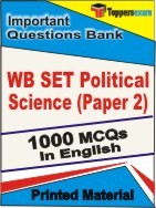 WB SET Political Science Paper 2 Exam Objective MCQ Book in English