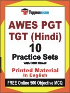AWES PGT TGT Hindi Exam Practice Set Book in English