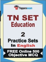 TN SET Education Exam 2 Mock Test / Practice Sets Book  English  & FREE Online 500 Objective MCQ.