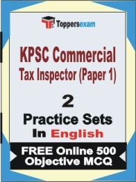 KPSC Commercial Tax Inspector (Paper 1) Exam Practice Set Book in English