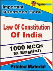 Law Of Constitution of India Exam Objective MCQ Book in English