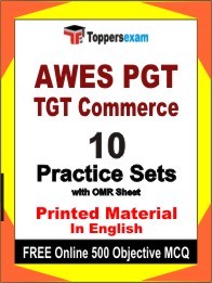 AWES PGT TGT Commerce Exam Practice Set Book in English