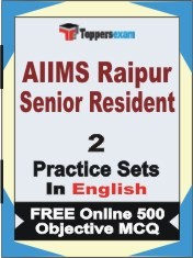 AIIMS Raipur Senior Resident Test Book in English - Question Paper / Practice Set