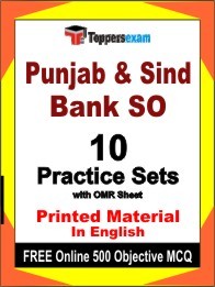 Punjab & Sind Bank SO Exam Practice Set Book in English