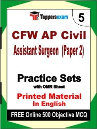 CFW AP Civil Assistant Surgeon Paper 2 Exam Practice Set Book in English