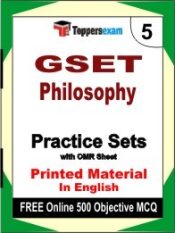 GSET Philosophy Exam Practice Set Book in English