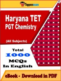 Haryana TET PGT Chemistry Exam PDF Book In English - MCQ / Objective Questions