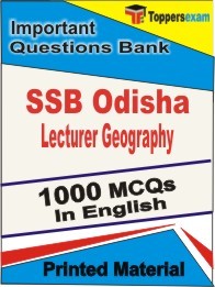 SSB Odisha Lecturer Geography Exam Objective MCQ Book in English