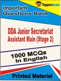DDA Junior Secretariat Assistant Main Stage 2 Exam Objective MCQ Book in English