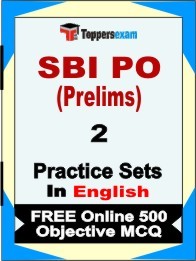 SBI PO Prelims Exam Practice Set Book in English