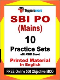 SBI PO Mains Exam Practice Set Book in English