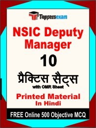 NSIC Deputy Manager Exam Practice Set Book in Hindi