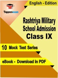 Rashtriya Military School Admission Class IX PDF Book In English
