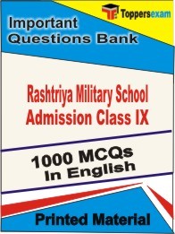 Rashtriya Military School Admission Class IX Exam Objective MCQ Book in English