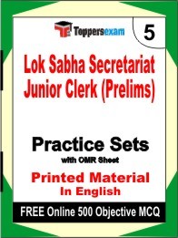 Lok Sabha Secretariat Junior Clerk Prelims Exam Practice Set Book in English