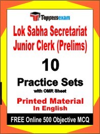 Lok Sabha Secretariat Junior Clerk Prelims Exam Practice Set Book in English