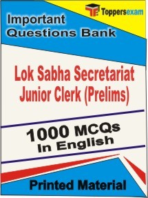 Lok Sabha Secretariat Junior Clerk Prelims Exam Objective MCQ Book in English