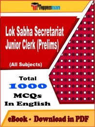 Lok Sabha Secretariat Junior Clerk Prelims PDF Book In English
