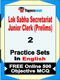 Lok Sabha Secretariat Junior Clerk Prelims Exam Practice Set Book in English