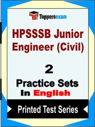 HPSSSB Junior Engineer (Civil) Book in English - Question Paper / Practice Set
