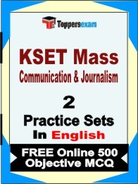 KSET Mass Communication & Journalism Book in English - Question Paper / Practice Set
