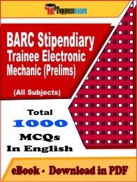 BARC Stipendiary Trainee Electronic Mechanic Prelims PDF Book In English
