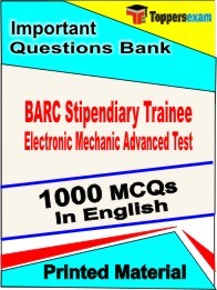 BARC Stipendiary Trainee Electronic Mechanic Advanced Test Exam Objective MCQ Book in English