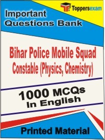 Bihar Police Mobile Squad Constable (Physics,Chemistry) Exam Objective MCQ Book in English