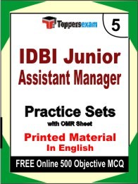 IDBI Junior Assistant Manager Exam Practice Set Book in English
