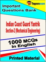 Indian Coast Guard Yantrik Section-2 (Mechanical Engineering) Exam Objective MCQ Book in English