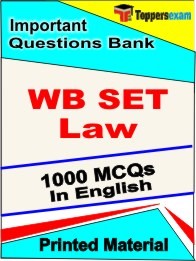 WB SET Law Exam Objective MCQ Book in English