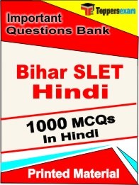 Bihar SLET Hindi Exam Objective MCQ Book in Hindi