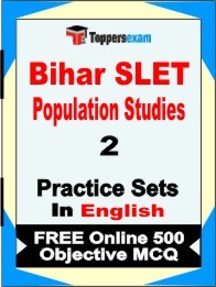 Bihar SLET Population Studies Exam Practice Set Book in English