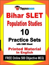 Bihar SLET Population Studies Exam Practice Set Book in English