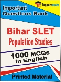 Bihar SLET Population Studies Exam Objective MCQ Book in English