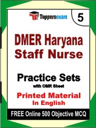 DMER Haryana Staff Nurse Exam Practice Set Book in English