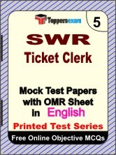 South Western Railway Ticket Clerk Test Book in English - Mock Test / Practice Set