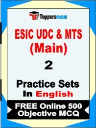 ESIC UDC & MTS Main Exam Practice Set Book in English