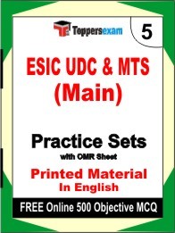 ESIC UDC & MTS Main Exam Practice Set Book in English