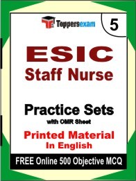 ESIC Staff Nurse Exam Practice Set Book in English
