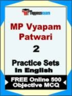 MP Vyapam Patwari Book in English - Question Paper / Practice Set