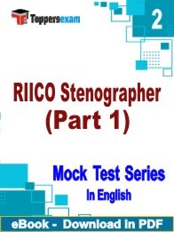 RIICO Stenographer Part 1 PDF Book In English
