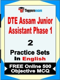 DTE Assam Junior Assistant Phase 1 Exam Practice Set Book in English