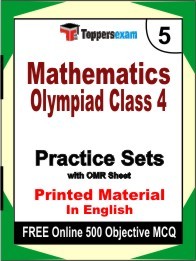 Mathematics Olympiad Class 4 Exam Practice Set Book in English
