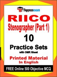RIICO Stenographer Part 1 Exam Practice Set Book in English
