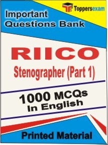 RIICO Stenographer Part 1 Exam Objective MCQ Book in English