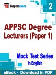APPSC Degree Lecturers Paper 1 PDF Book In English